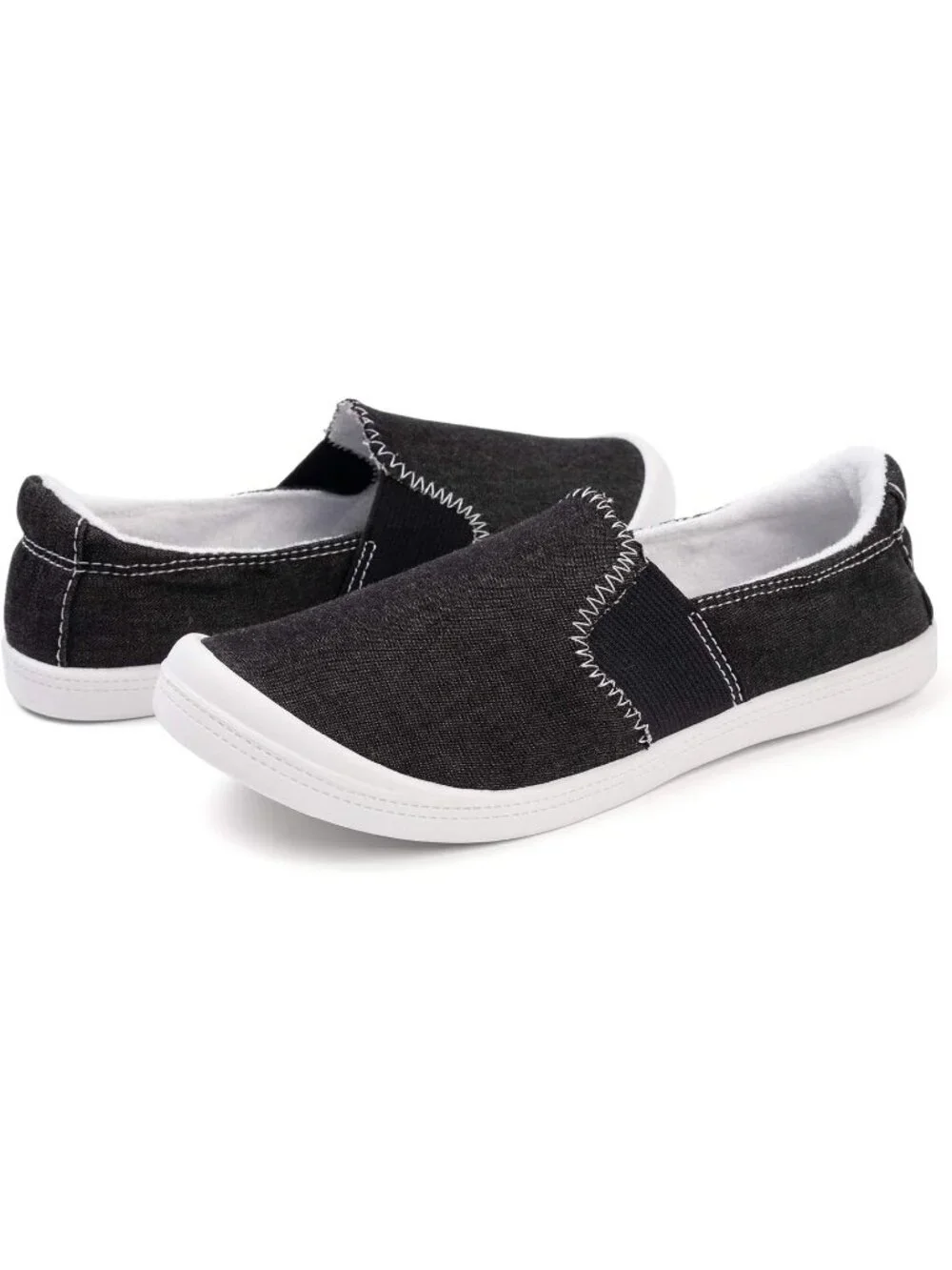 Women's Black Comfortable Lace-Up Breathable Walking Casual Stylish Sneakers